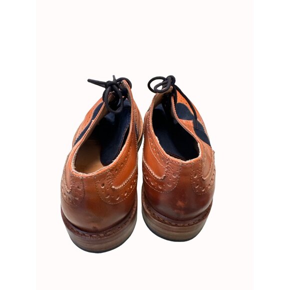 Paul Malone Palm beach Bradford men’s brown navy blue Oxford shoes 10 SKu 5302 - Picture 5 of 12